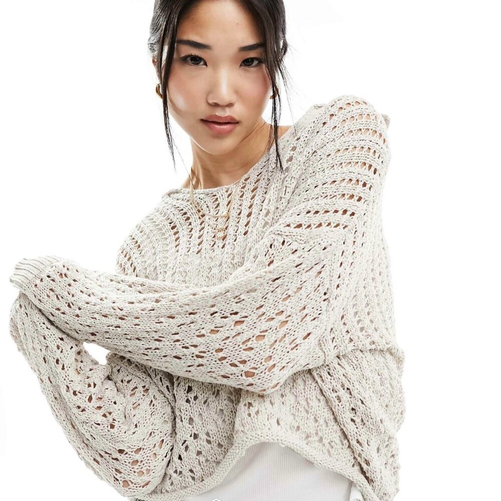 Crochet Pullover Sweater Size Large